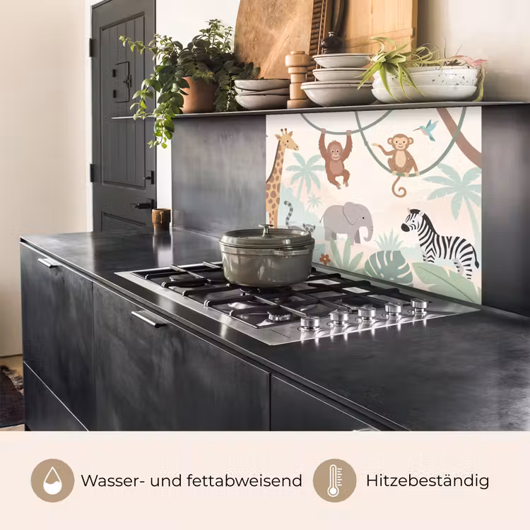 Küchen rückwand - Dschungel - Tiere - Grün — 4