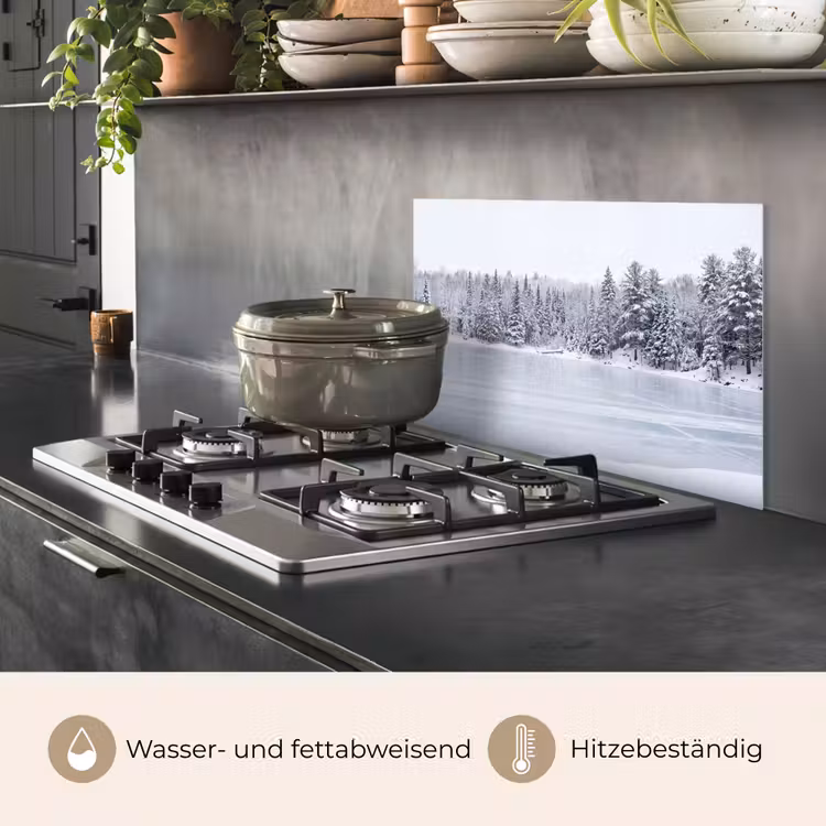 Spritzschutz Küche - Mehr - Kiefer - Eis - Winter - Beruhigend — 2