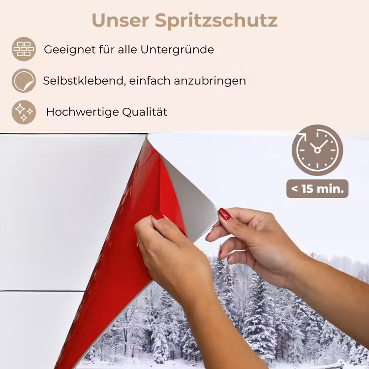 Spritzschutz Küche - Mehr - Kiefer - Eis - Winter - Beruhigend — 4