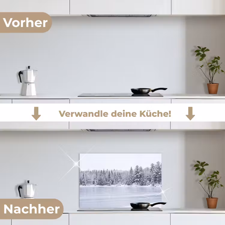 Spritzschutz Küche - Mehr - Kiefer - Eis - Winter - Beruhigend — 7
