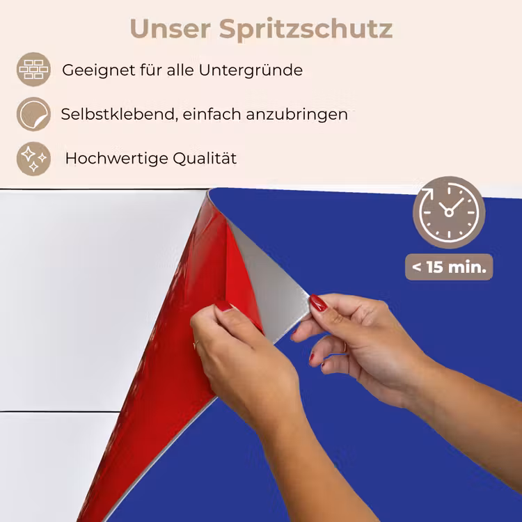 Spritzschutz Küche - Blau - Einfarbig - Dunkelblau — 4