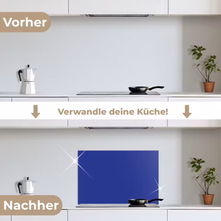Spritzschutz Küche - Blau - Einfarbig - Dunkelblau — 7