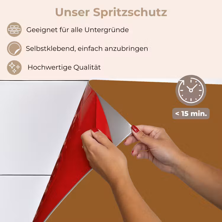Spritzschutz Küche - Braun - Erdton - Unifarben — 4