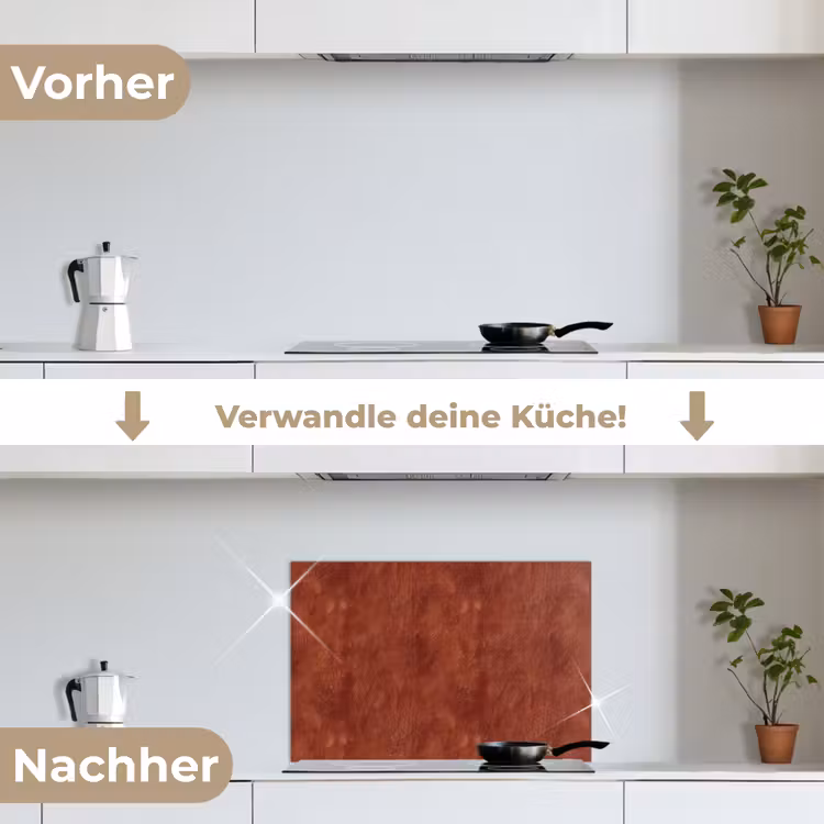 Spritzschutz Küche - Stuck – Struktur – Terrakotta — 7