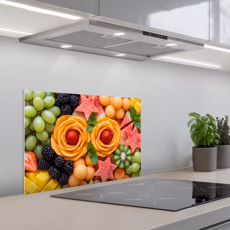 Spritzschutz Küche - Obst – Abwechslung – Bunt – Frisch – Essen — 1