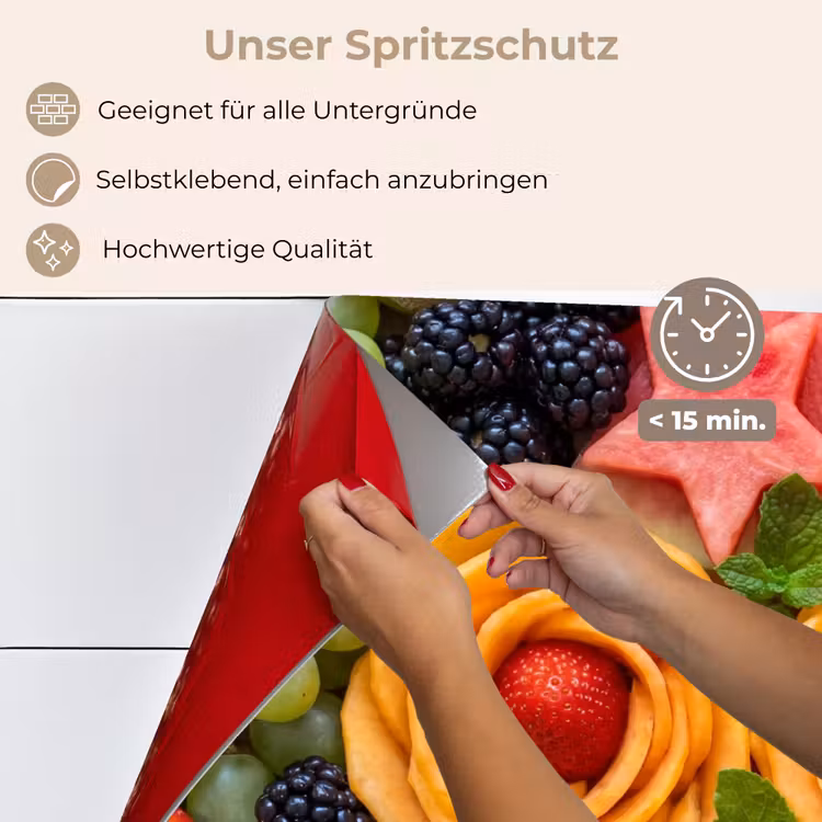 Spritzschutz Küche - Obst – Abwechslung – Bunt – Frisch – Essen — 4