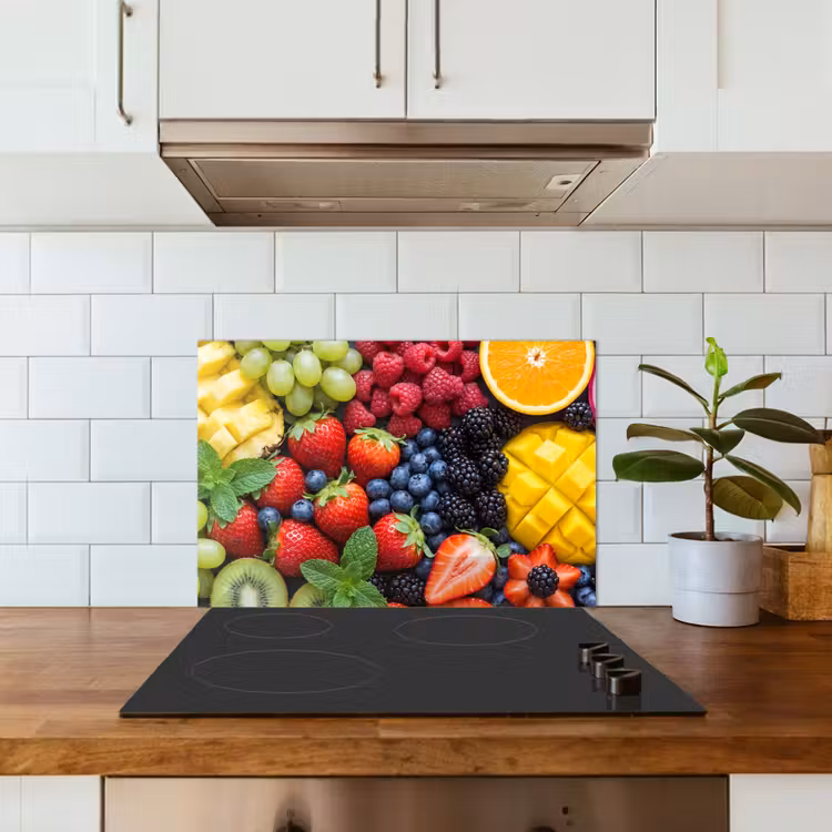 Spritzschutz Küche - Obst – Frisch – Bunt – Essen — 3