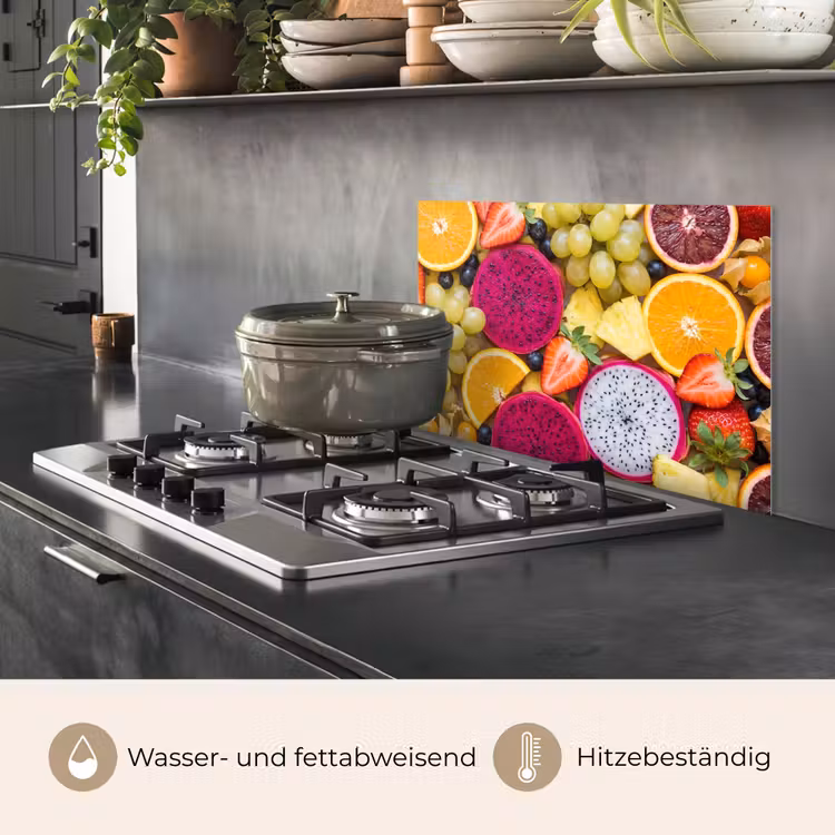 Spritzschutz Küche - Obst – Sortiment – Bunt – Gesundheit — 2