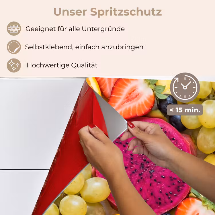Spritzschutz Küche - Obst – Sortiment – Bunt – Gesundheit — 4