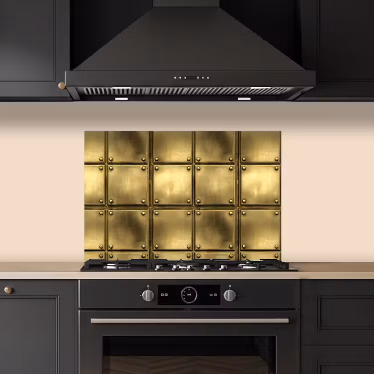 Spritzschutz Küche - Platten – Industrial – Cool – Gold — 5
