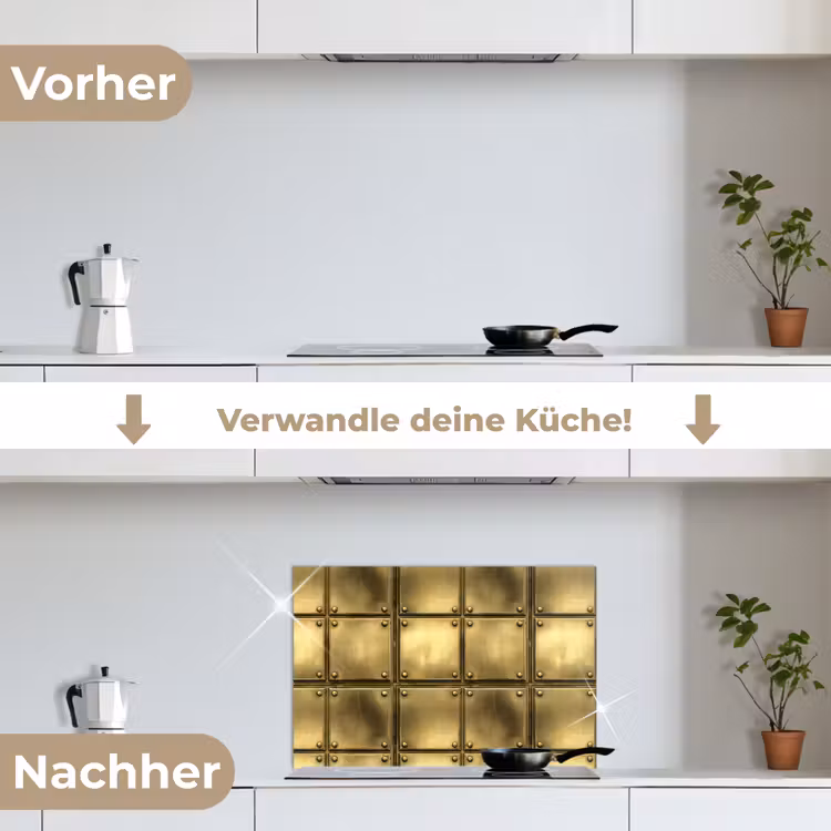 Spritzschutz Küche - Platten – Industrial – Cool – Gold — 7