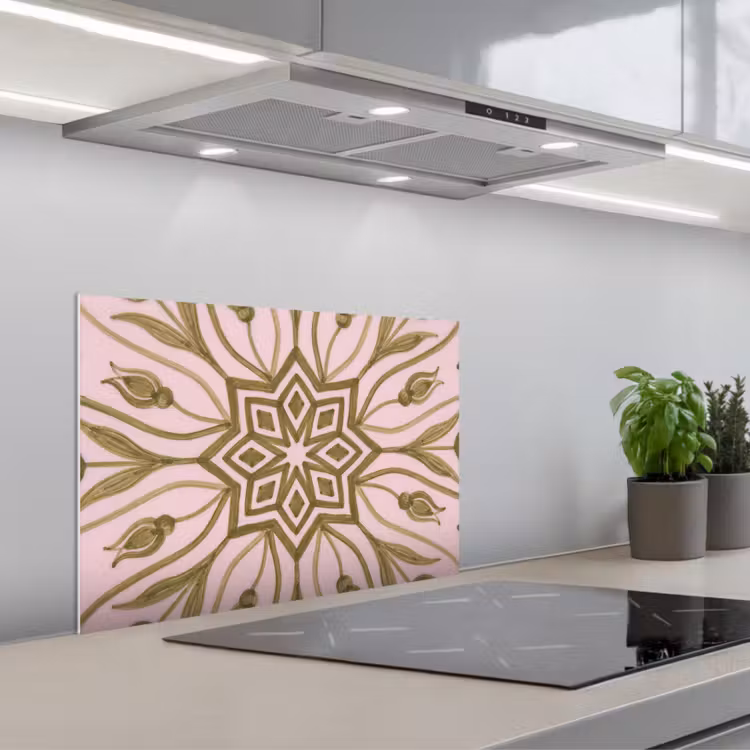 Spritzschutz Küche - Muster – Mandala – Dekoration – Abstrakt – Grün — 1