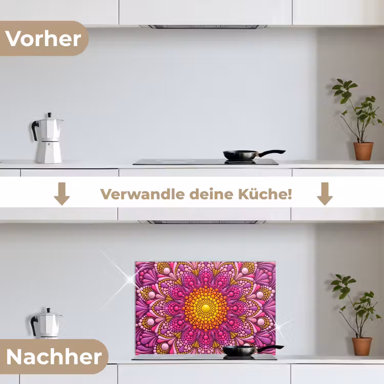 Spritzschutz Küche - Muster – Punkte – Abstrakt – Bunt — 7