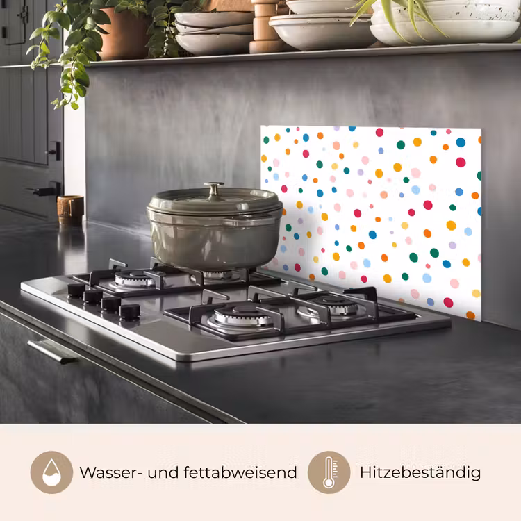 Spritzschutz Küche - Dots - Verspielt - Farbenfroh — 2