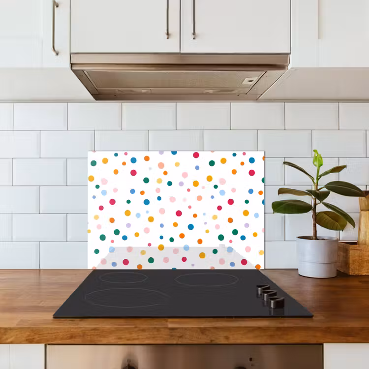 Spritzschutz Küche - Dots - Verspielt - Farbenfroh — 3