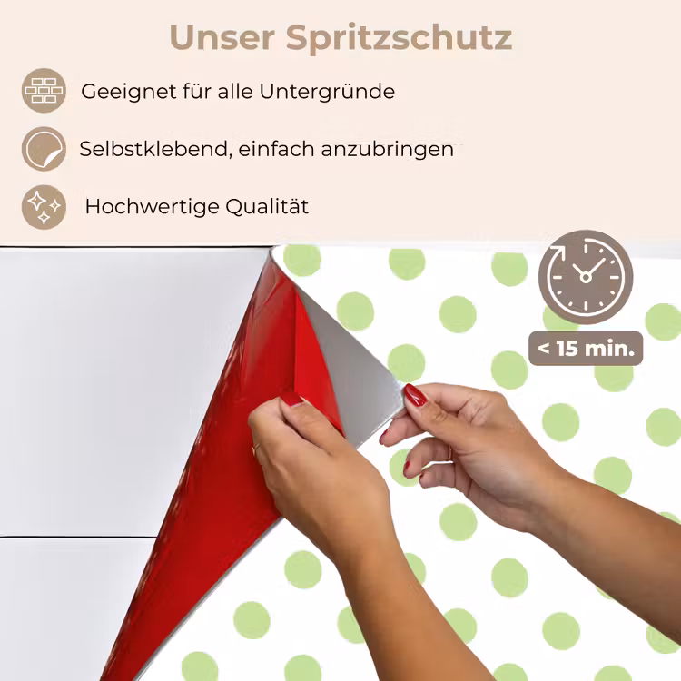Spritzschutz Küche - Dots - Klassisch - Grün — 4