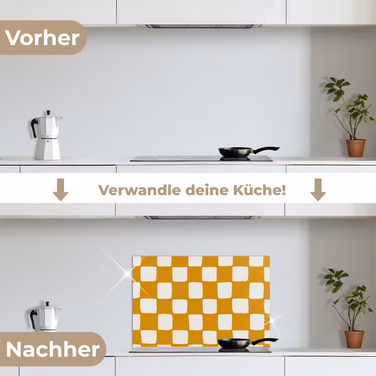Spritzschutz Küche - Grafik - Muster - Ocker — 7