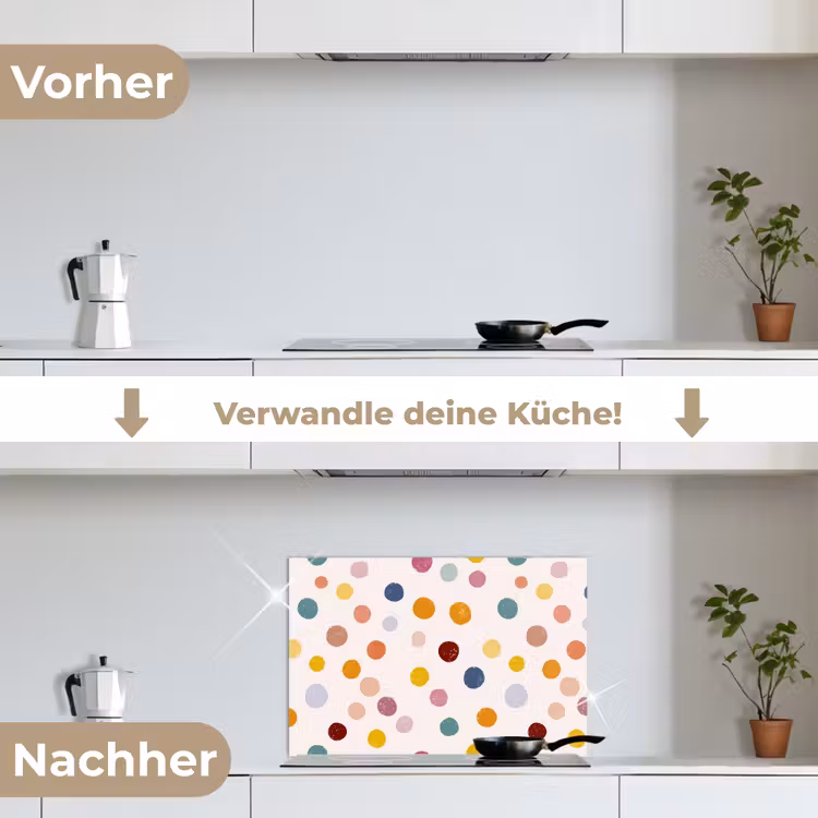 Spritzschutz Küche - Punkte - Dezent - Farbenfroh — 7