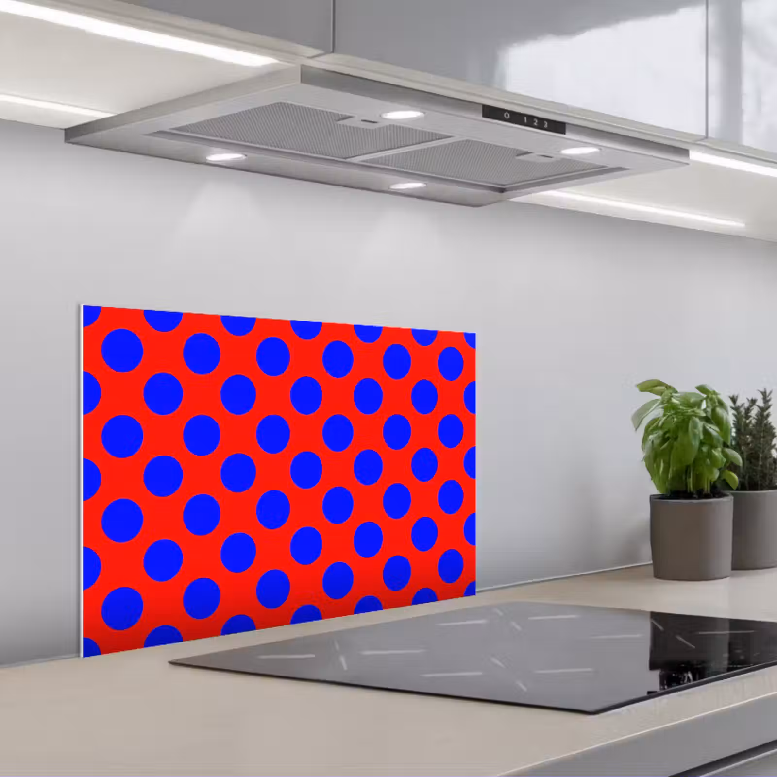 Spritzschutz Küche - Dots - Klassisch - Rot — 1