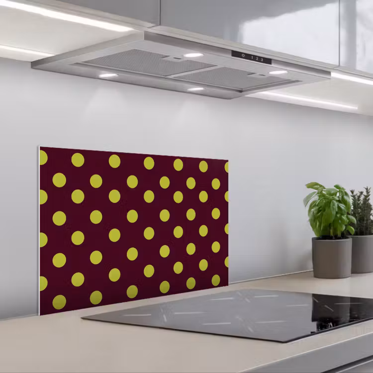 Spritzschutz Küche - Klassisch - Dots - Grün — 1