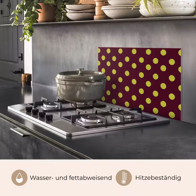 Spritzschutz Küche - Klassisch - Dots - Grün — 2
