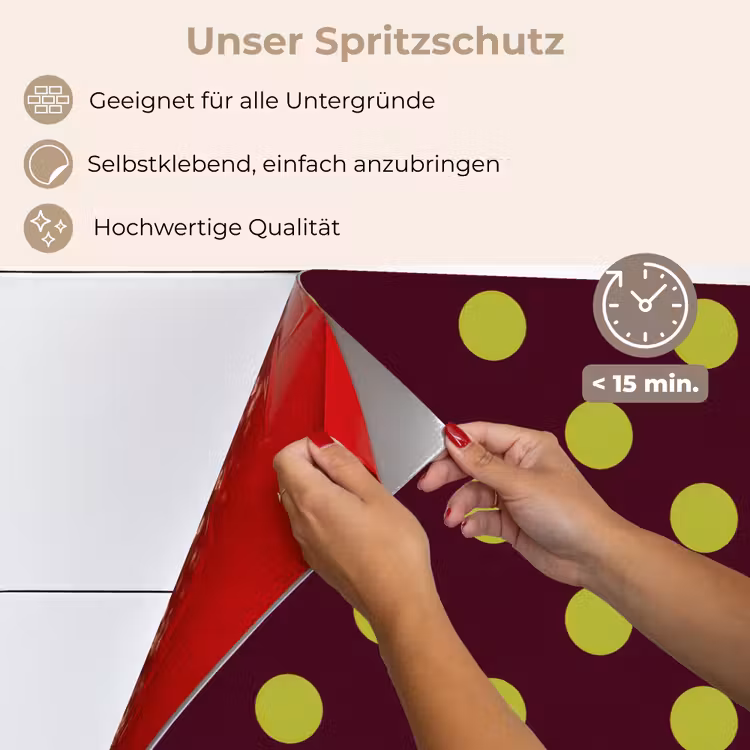 Spritzschutz Küche - Klassisch - Dots - Grün — 4
