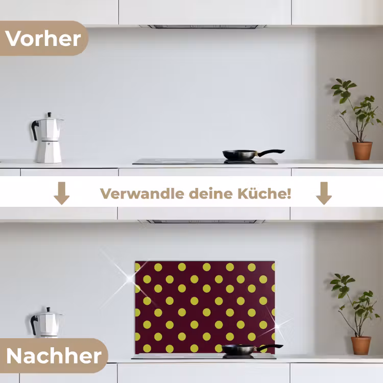 Spritzschutz Küche - Klassisch - Dots - Grün — 7