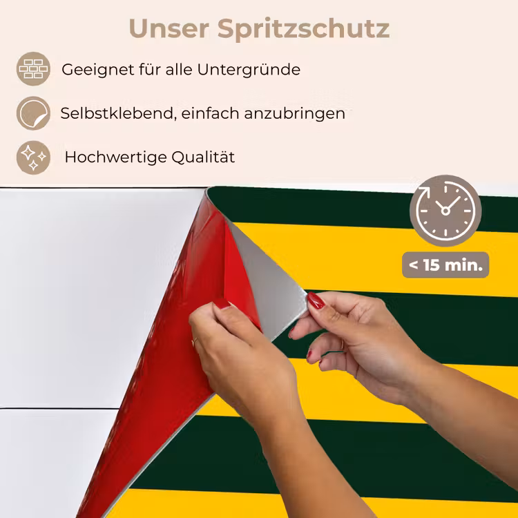 Spritzschutz Küche - Klassisch - Streifen - Grün — 4