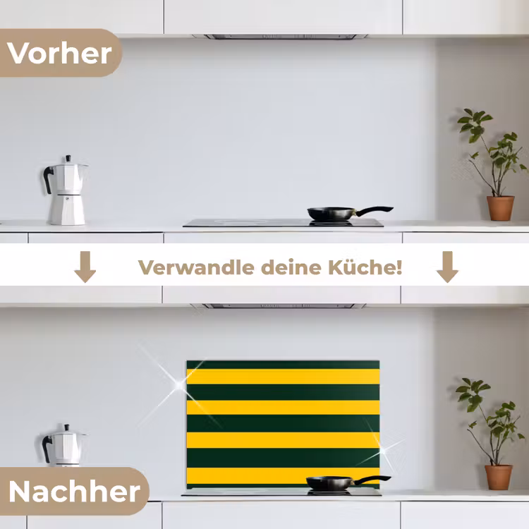 Spritzschutz Küche - Klassisch - Streifen - Grün — 7