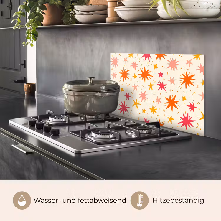 Spritzschutz Küche - Sterne - Verspielt - Farbenfroh — 2