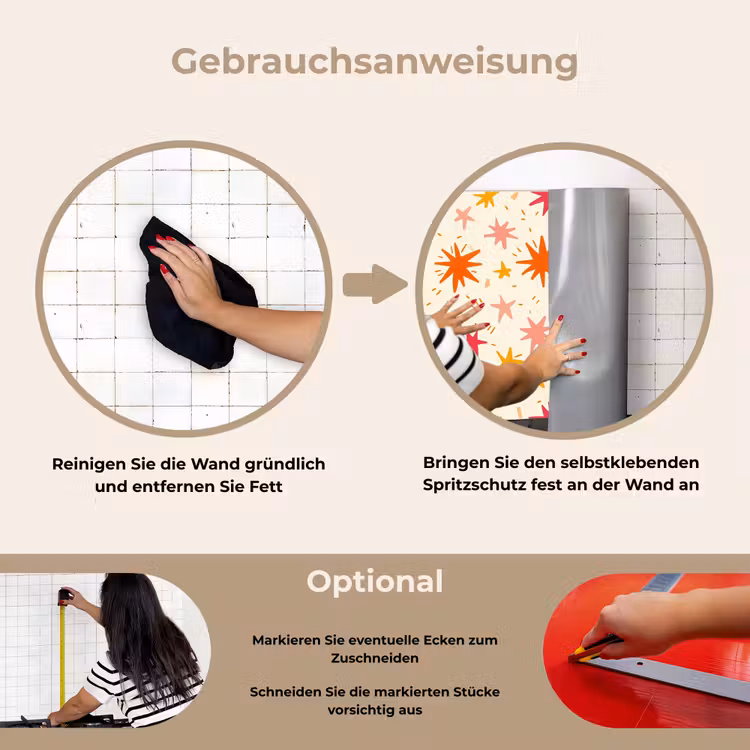 Spritzschutz Küche - Sterne - Verspielt - Farbenfroh — 6