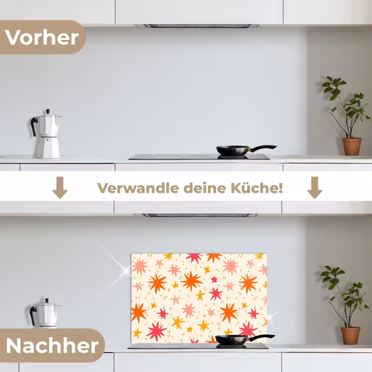Spritzschutz Küche - Sterne - Verspielt - Farbenfroh — 7