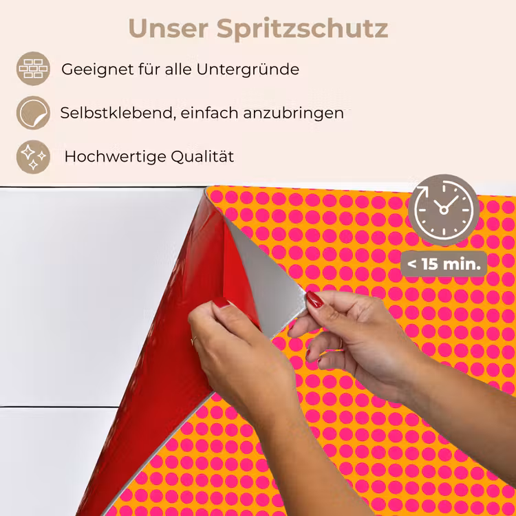 Spritzschutz Küche - Modern - Punkte - Orange — 4