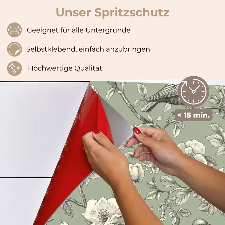 Spritzschutz Küche - Klassisch - Botanisch - Grün — 4