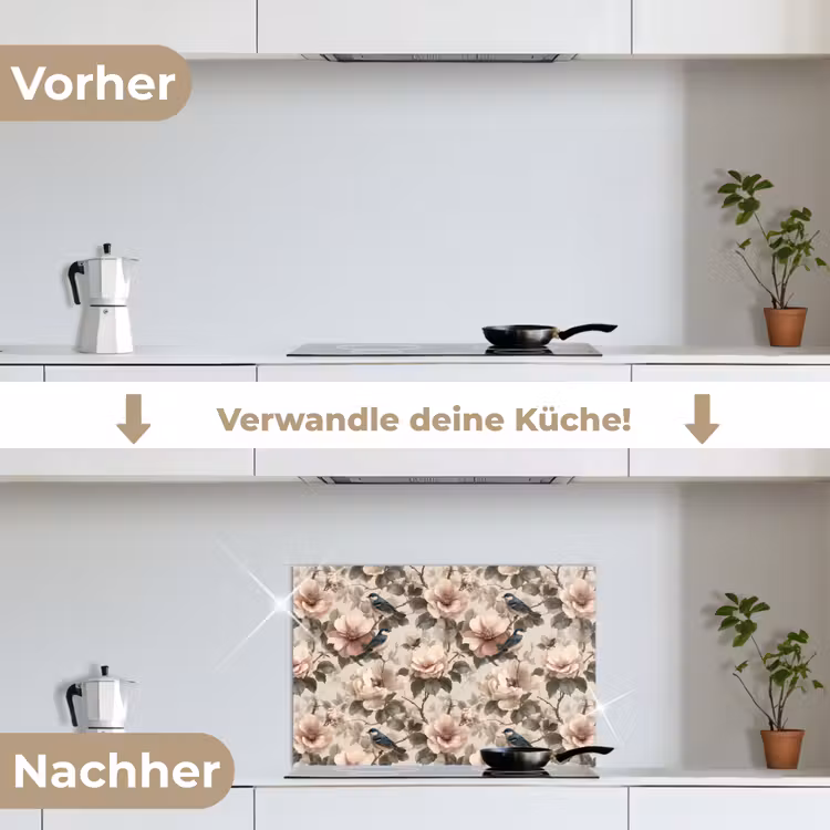 Spritzschutz Küche - Klassisch - Vögel - Farbenfroh — 7