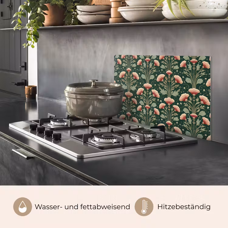 Spritzschutz Küche - Muster - Botanisch - Farbenfroh — 2