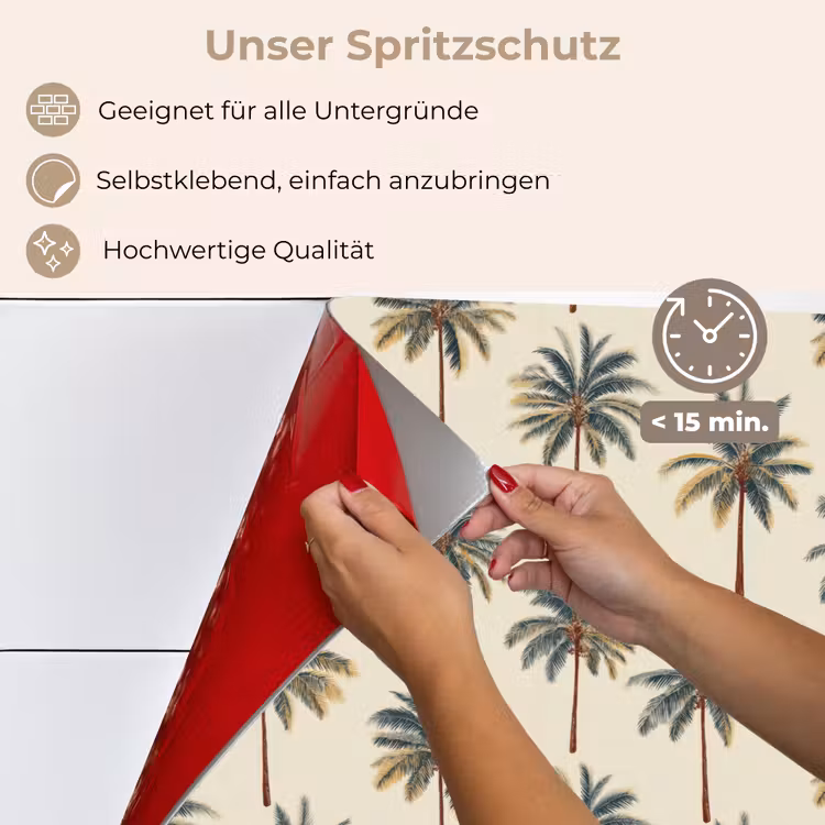 Spritzschutz Küche - Palmen - Tropisch - Grün — 4