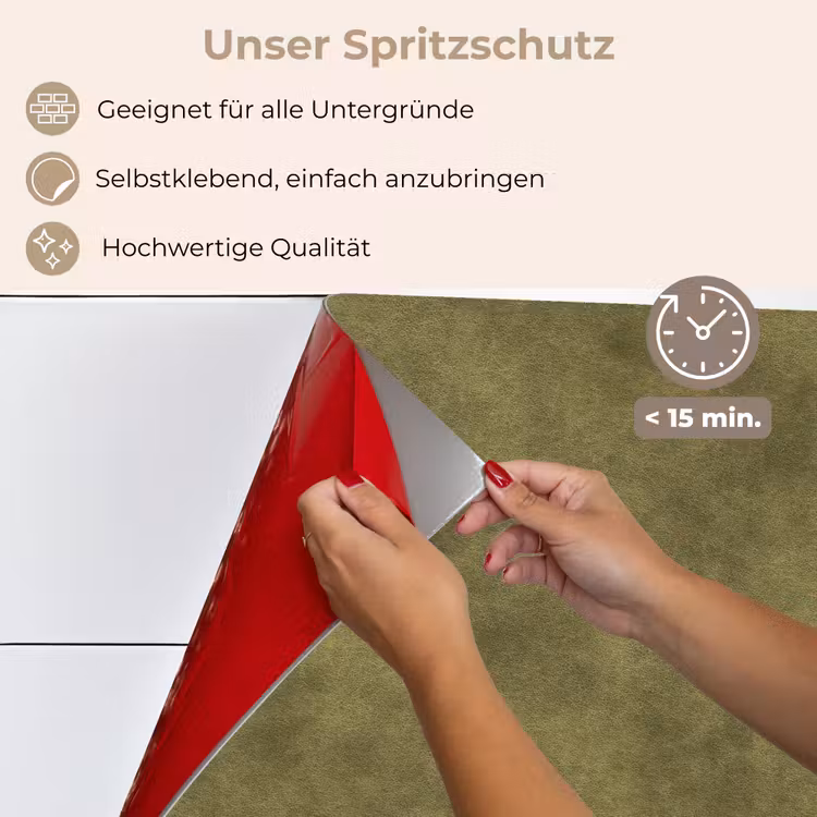 Spritzschutz Küche - Textur - Abstrakt - Grün — 4