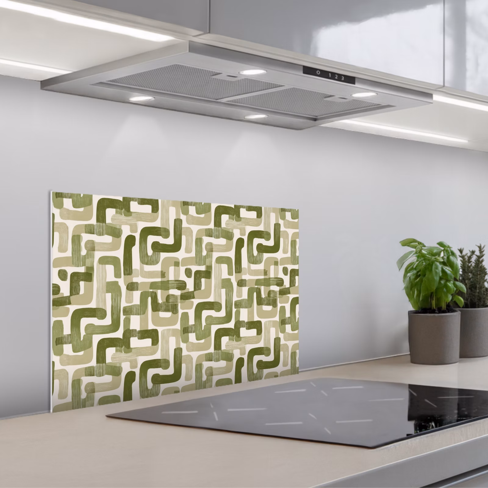 Spritzschutz Küche - Modern - Grafisch - Grün — 1