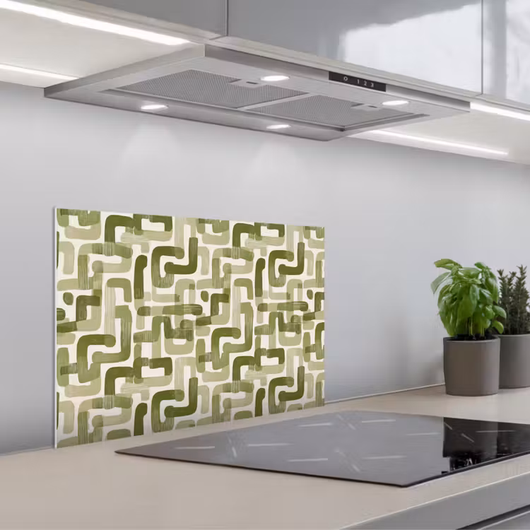 Spritzschutz Küche - Modern - Grafisch - Grün — 1