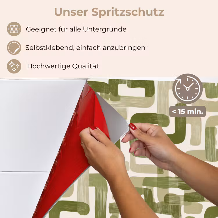Spritzschutz Küche - Modern - Grafisch - Grün — 4