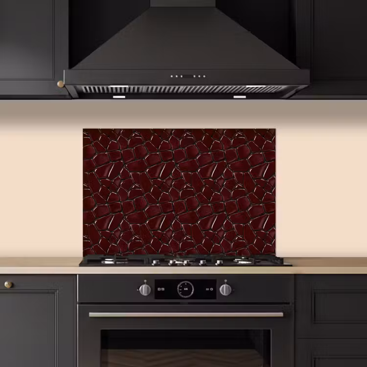 Spritzschutz Küche - Mosaik - Fliese - Burgunderrot — 5
