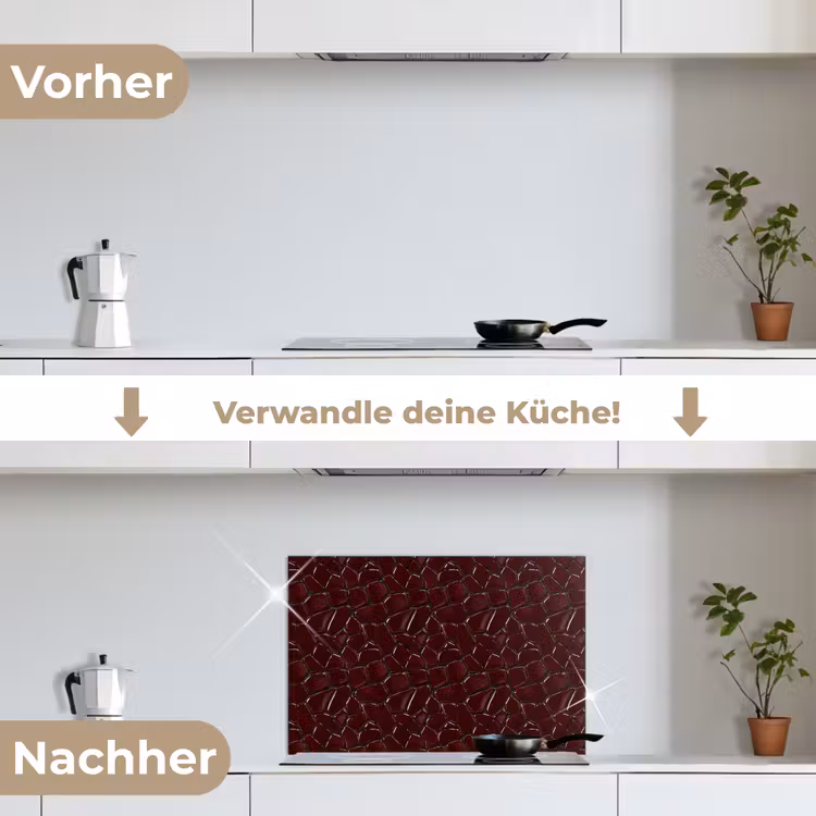 Spritzschutz Küche - Mosaik - Fliese - Burgunderrot — 7