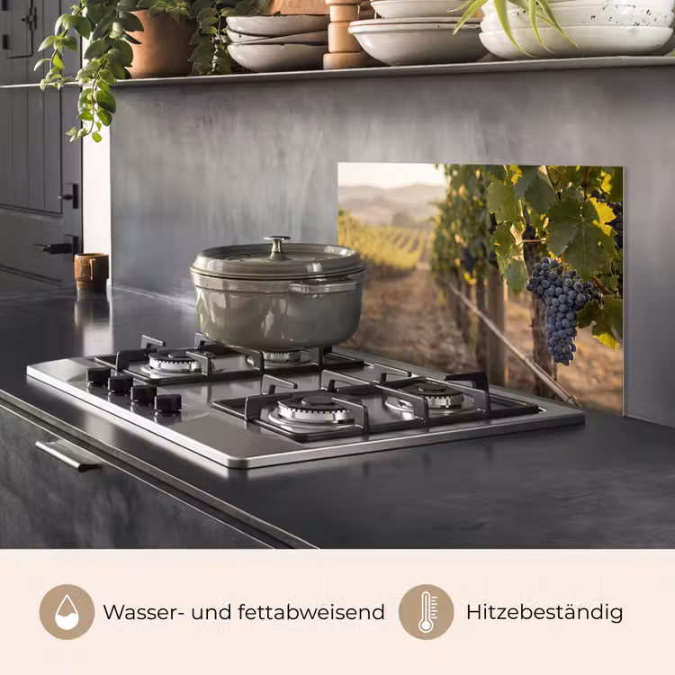 Spritzschutz Küche - Trauben - Weinberg - Sonnenlicht — 2