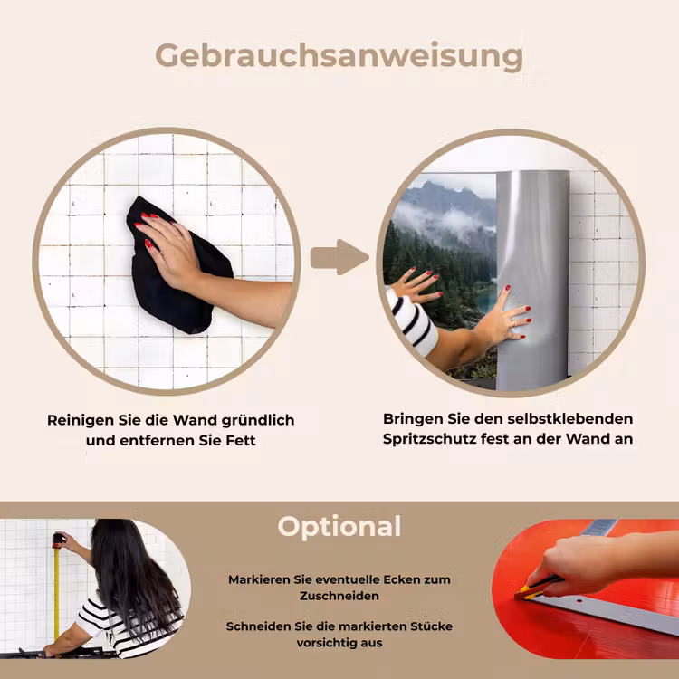 Spritzschutz Küche - Wasserfall - Bäume - Berge — 6