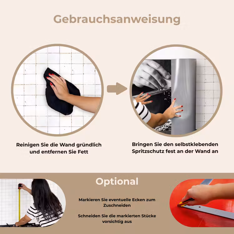 Spritzschutz Küche - Käse - Nudeln - Reibe — 6