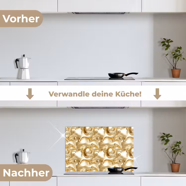 Spritzschutz Küche - Flüssigkeit - Tropfen - Gold — 7