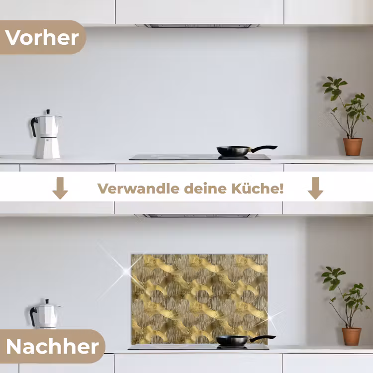 Spritzschutz Küche - Modern - Geometrisch - Gold — 7