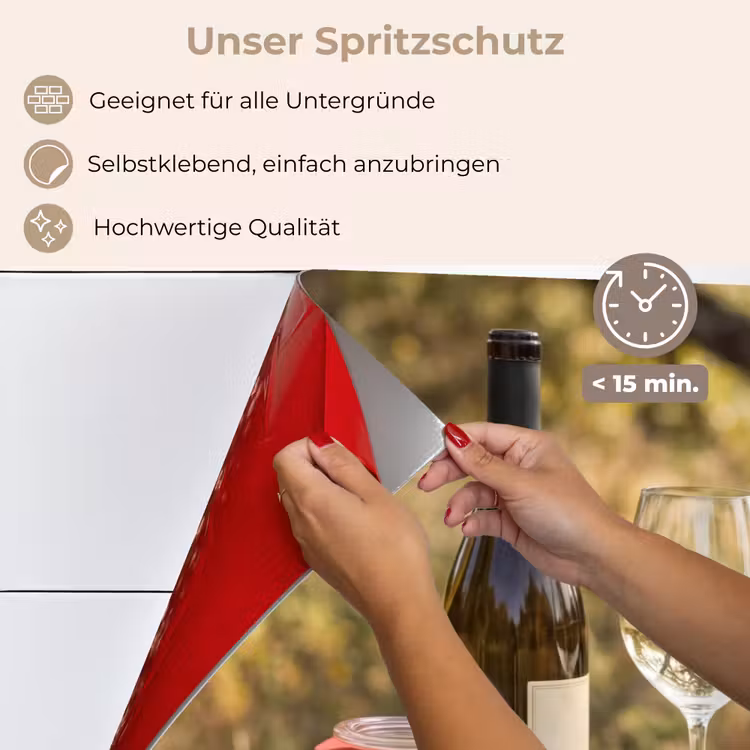 Spritzschutz Küche - Picknick - Wein - Käsetafel — 4