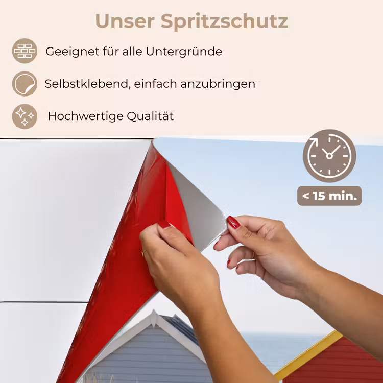 Spritzschutz Küche - Strand - Ferienhäuser - Farbenfroh - Dünen — 4
